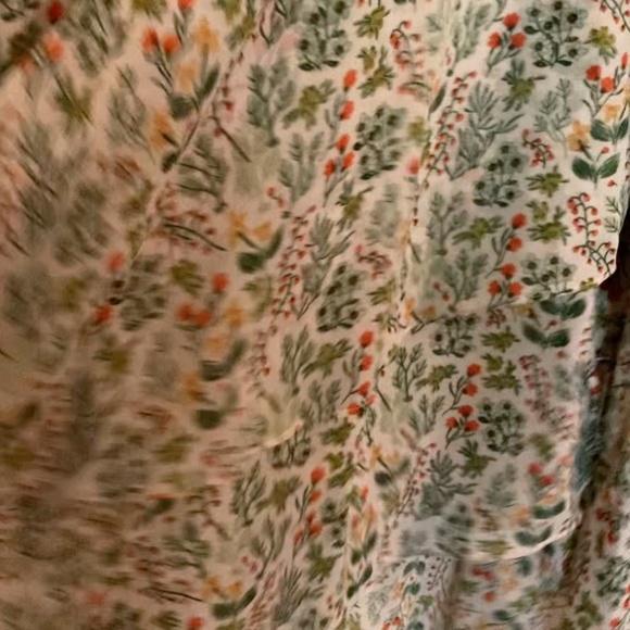 Romantic green floral multi print dress sx M US8/10 - Picture 7 of 7